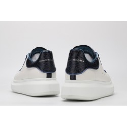 AMQ White &amp; Black Croc Oversized Sneakers