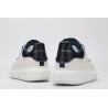 AMQ White &amp; Black Croc Oversized Sneakers