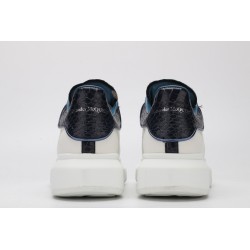 AMQ White &amp; Black Croc Oversized Sneakers