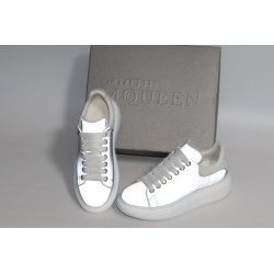 AMQ Leather Lace-Up Platform Sneakers