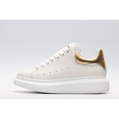 AMQ 40MM LEATHER &amp; METALLIC LEATHER SNEAKERS