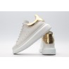 AMQ 40MM LEATHER &amp; METALLIC LEATHER SNEAKERS