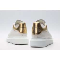 AMQ 40MM LEATHER &amp; METALLIC LEATHER SNEAKERS