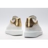 AMQ 40MM LEATHER &amp; METALLIC LEATHER SNEAKERS