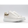 AMQ 40MM LEATHER &amp; METALLIC LEATHER SNEAKERS