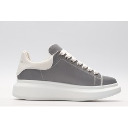 AMQ Leather Lace-Up Platform Sneakers