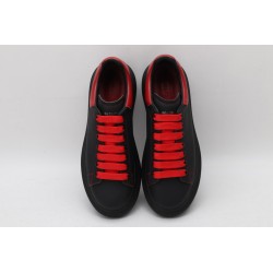 AMQ Black Oversized Leather Sneakers