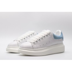 AMQ Sneaker with Blue suede heel