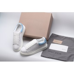 AMQ Sneaker with Blue suede heel