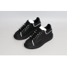 AMQ Leather Platform Sneakers-Black