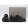 AMQ Leather Platform Sneakers-Black