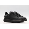 AMQ Leather Platform Sneakers-Black