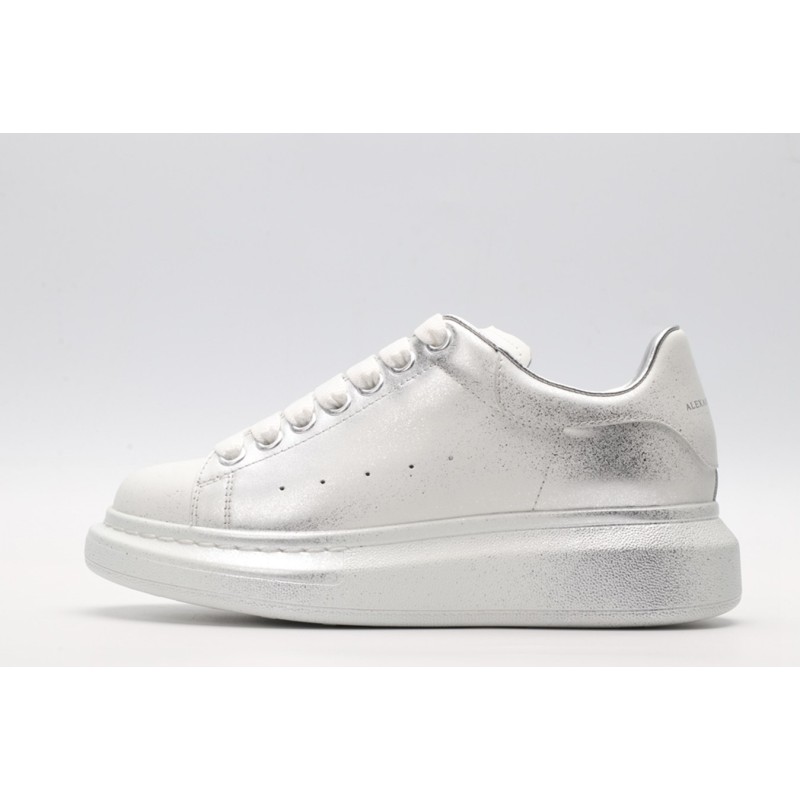 AMQ siL*Ver chunky low-top leather sneakers