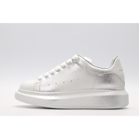 AMQ siL*Ver chunky low-top leather sneakers