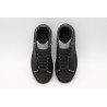 AMQ Leather Platform Sneakers-Black