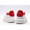 AMQ OVERSIZED SNEAKER with lust red suede heel