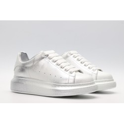 AMQ siL*Ver chunky low-top leather sneakers