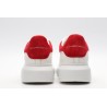 AMQ OVERSIZED SNEAKER with lust red suede heel