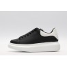 AMQ Black calf leather lace-up sneaker