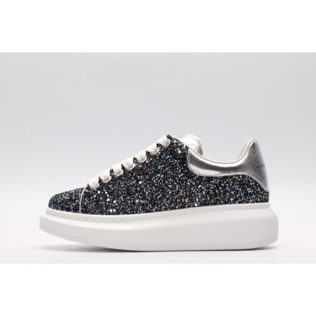 AMQ Shell glitter lace-up sneaker