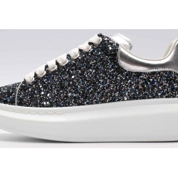 AMQ Shell glitter lace-up sneaker