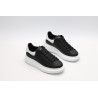 AMQ Black calf leather lace-up sneaker