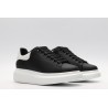 AMQ Black calf leather lace-up sneaker