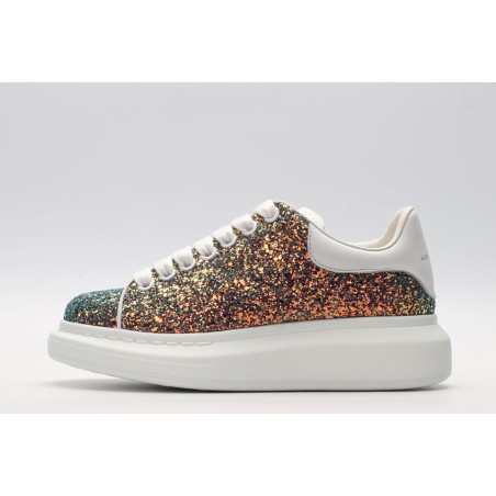 AMQ Shell glitter lace-up sneaker