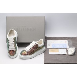 AMQ Shell glitter lace-up sneaker