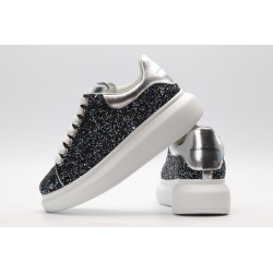 AMQ Shell glitter lace-up sneaker