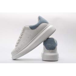 AMQ White &amp; Blue Oversized Sneakers