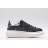 AMQ Shell glitter lace-up sneaker