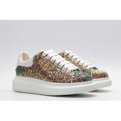 AMQ Shell glitter lace-up sneaker