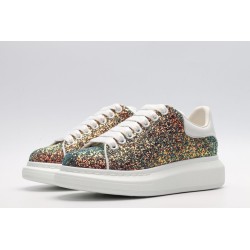 AMQ Shell glitter lace-up sneaker