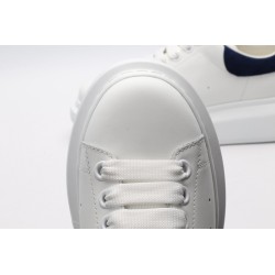 AMQ White &amp; Navy Oversized Sneakers