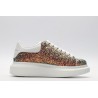 AMQ Shell glitter lace-up sneaker