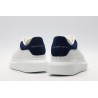 AMQ White &amp; Navy Oversized Sneakers