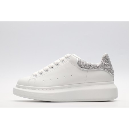 AMQ White &amp; SiL*Ver Tiny Dancer Oversized Sneakers