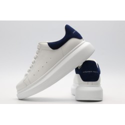 AMQ White &amp; Navy Oversized Sneakers