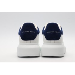 AMQ White &amp; Navy Oversized Sneakers