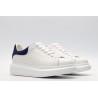 AMQ White &amp; Navy Oversized Sneakers