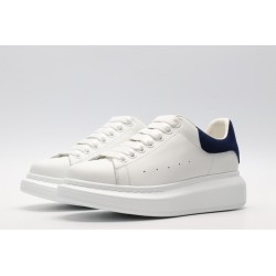 AMQ White &amp; Navy Oversized Sneakers