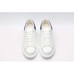 AMQ White &amp; Navy Oversized Sneakers