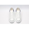 AMQ White &amp; Navy Oversized Sneakers