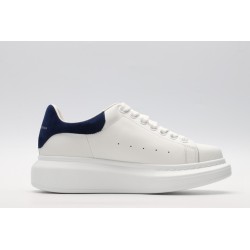 AMQ White &amp; Navy Oversized Sneakers