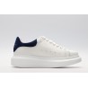 AMQ White &amp; Navy Oversized Sneakers