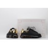 AMQ oversized sneakers black with gold heel