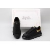 AMQ oversized sneakers black with gold heel