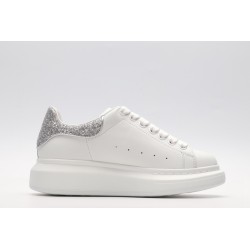 AMQ White &amp; SiL*Ver Tiny Dancer Oversized Sneakers