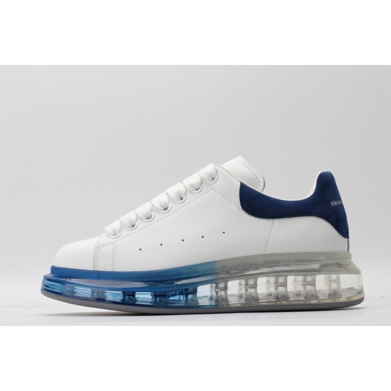 AMQ white &amp; blue oversized sneakers